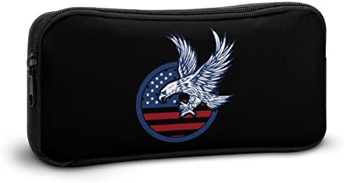 Eagle na bandeira americana Independence Day Case Lápis Caso Big Capacidade Armazenamento Bolsa Marcador de Lápis