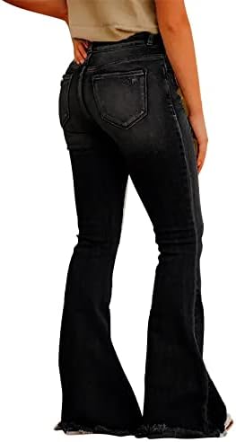 Jeans de bota feminina jeans de jeans médios perna reta de sino solto calça de jeans de perna largo largo y2k streetwear