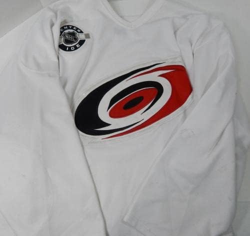 Carolina Hurricanes Blank Game usou White Practice Jersey 58 DP24948 - Jogo usado NHL Jerseys