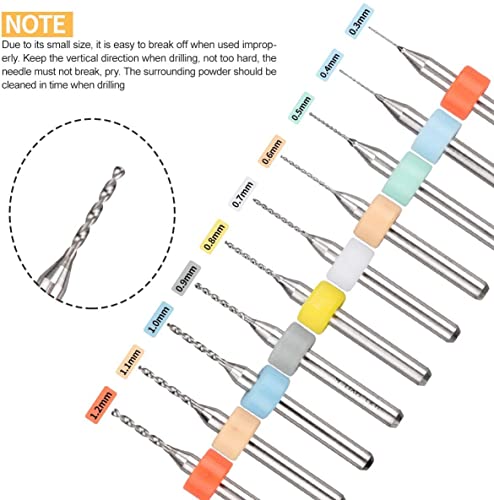 70pcs Micro Bits Drill Bits Conjunto de 0,1-3,0 mm Mini bits de perfuração PCB TWIST PCB Bit de aço de alta velocidade para uma