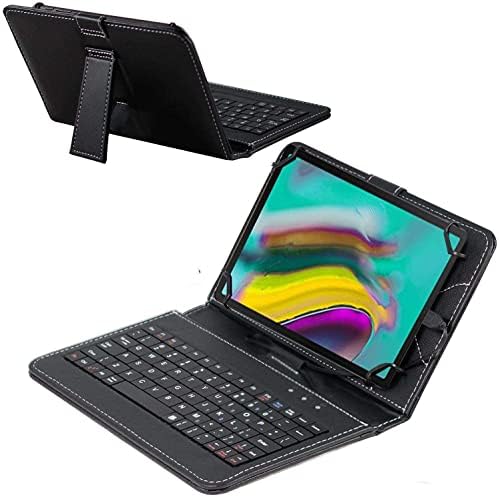 Caixa de teclado preto da Navitech compatível com o BlackView Tab 12 10 Tablet