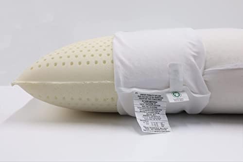 Travesseiro de látex natural Organictextiles com cobertura de algodão orgânica, tamanho king, macio, certificado, certificado Gets,