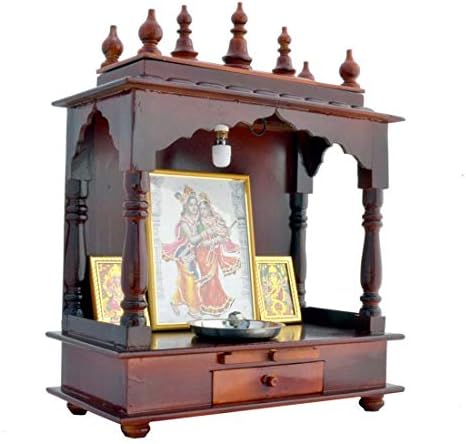 Devyom Export LED Light Home Temple/Pooja Mandir/Templo de Madeira/Templo para Casa/Mandap