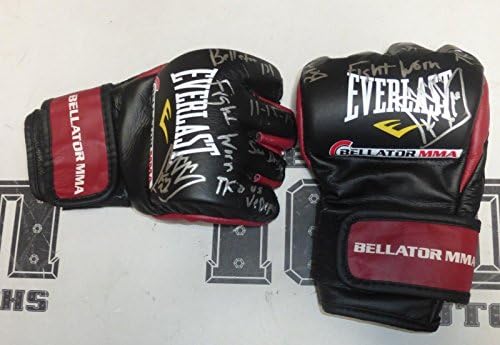 King Mo 2x assinado Bellator 131 Fight Wast Used Gloves PSA/DNA CoA Muhammed Lawal - Luvas UFC autografadas