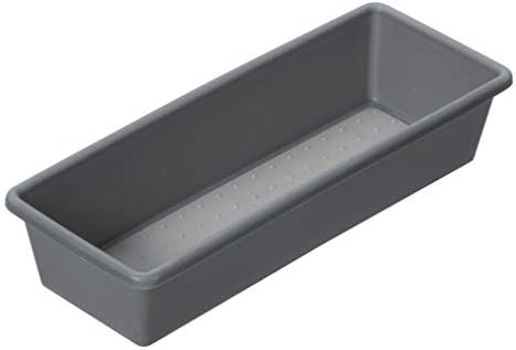 Oggi Organizador não deslizante - 3,75 x 9,75, cinza/lt cinza - ideal para organizar gavetas de cozinha, escritório, mesa,