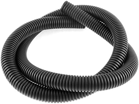 Aexit plástico colarinho flexível de eixo Tubo de fole ondulado 28mm dia 1.5m colarinho de eixo encolhido por calor Longo preto
