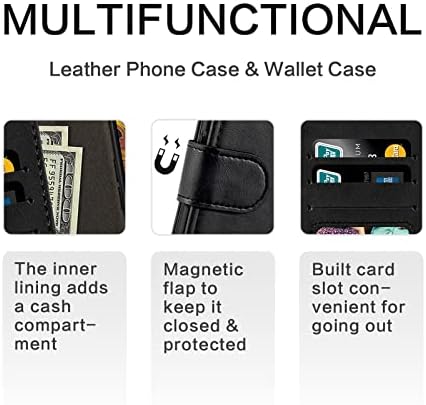 Caso para Oukitel WP19, capa de telefone comercial de carteira de couro magnético, capa de moda com caça-níqueis e kickstand para Oukitel WP19 6,78 polegadas-Black