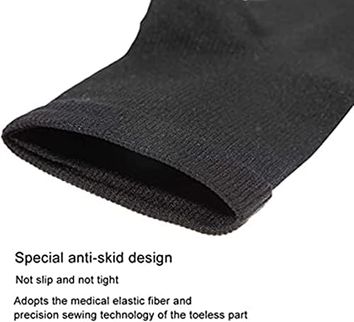 Cheeroyal 3 pacotes meias de compressão plus size com zíper, joelho alto 15-20 mmhg para homens, homens de apoio ao dedo do