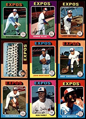 1975 O-Pee-Chee Montreal Expos, perto da equipe, estabeleceu o Montreal Expos VG/Ex+ Expos