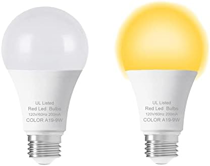 Lâmpadas amarelas LED, sem inseto para fora, comprimento de onda 580-590nm, 60W equivalente, A19 E26, não adquirível, para