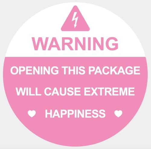 2 polegadas 300pcs Aviso A abertura deste pacote causará adesivos extremos de felicidade que enviam caixas de correspondência envolvem