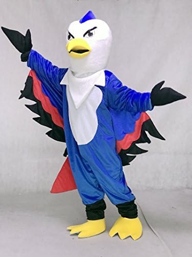 trajes de mascote azul e vermelho de rushopn, trajes de mascote adultos no mascote adulto