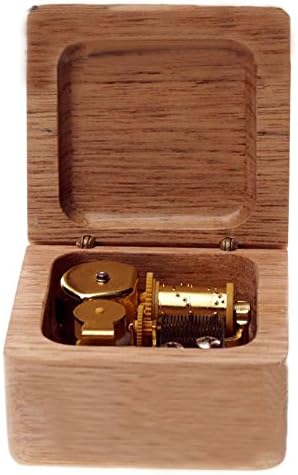 Caixa de música de madeira com movimento de plataforma de ouro, Lilium de Elfen Lied, Black