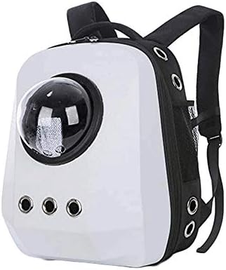 Scdcww portátil Viagem de animais de estimação Mochila respirável, design de espuma da cápsula espacial e mochila de bolsa à prova d'água de cachorro