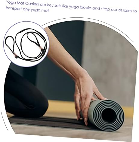 Besportble 10pcs ioga carregando cinta de ioga tapete carregando cinta esticadora corda de lã de lã de poliéster algodão