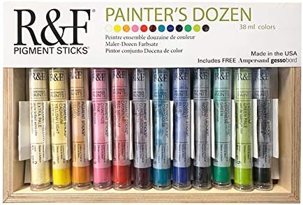 R&F Tintas artesanais 2950 Pigmment Stick Conjunto de 12 cores pintores dúzias