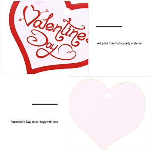 Valiclud 150pcs Valentine Gift Tags Paper Love Heart etiqueta Tags Cartões pendurados marcadores de marcador com barbante para o banho de casamento no dia dos namorados Decoração de presente presente