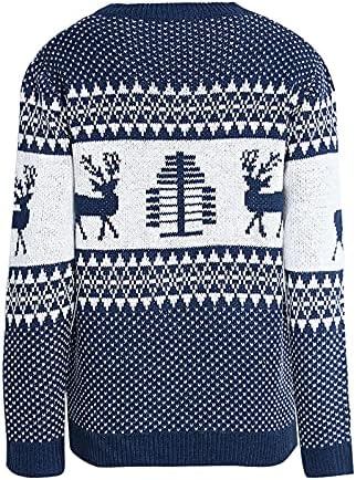 Suéter feminino de ymosrh plus size rount round de manga longa de Natal impressa com blusas de camisola de camisola estampada