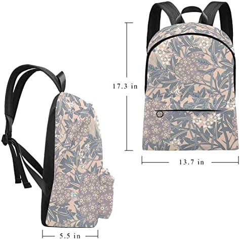 VBFOFBV Mackpack de viagem, mochila laptop para homens, mochila de moda, flor de cinza rosa de verão vintage