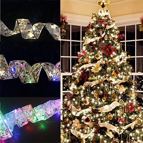 Luzes de decoração de fada de fada LED de 13 pés de Natal de 13 pés - luzes de fita brutelas de fita de fita de natal