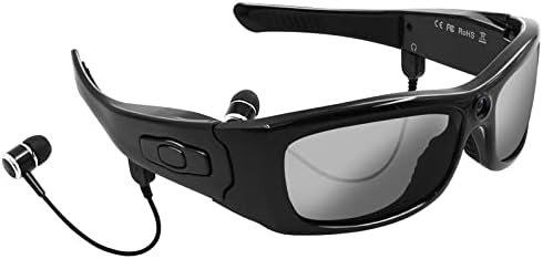 Óculos de vídeo de vídeo da câmera de Yycamus HD 1080p de vídeo para óculos homens com óculos de sol Bluetooth de câmera para esportes,