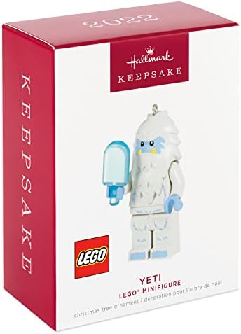 Hallmark Keepsake Miniatura Ornamento de Natal 2022, Minifiguração Yeti Lego