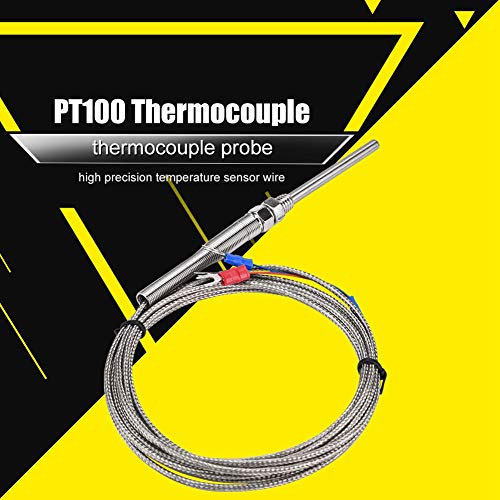 M8 Thread Pt100 Resistor Termopar sonda Fio de sensor de temperatura de 50 mm 0-400 ℃