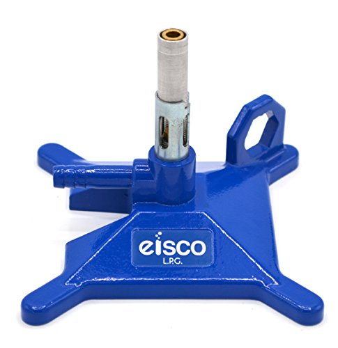 Burner de micro bunsen de propano líquido, design anti-ponta da estabilibase com alça, com estabilizador de chama, LP Eisco Labs