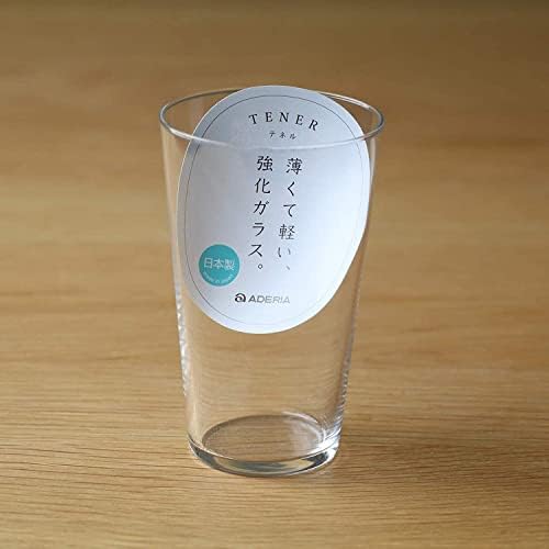 Aderia L-6667 Tumbler, Clear, 8,5 fl oz, Telel Beer Glass, conjunto de 3, lavadora de louça segura, feita no Japão