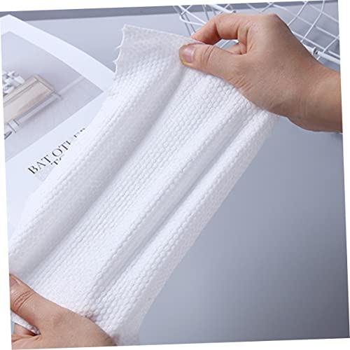Fomiyes 60pcs Terry Toalhas para limpar toalhas de mão descartáveis ​​acessórios de viagem Bandagens elásticas de limpeza toalhetas