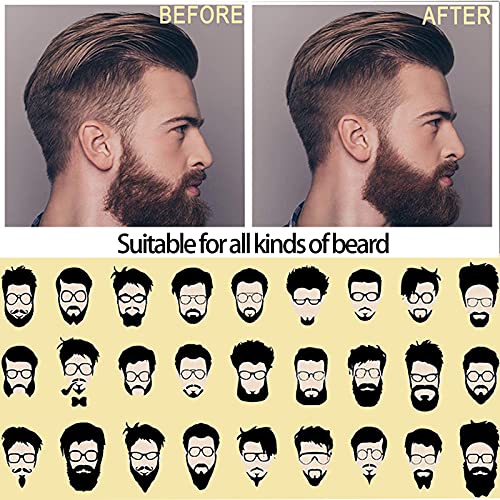 Kit de apartamento de barba manual, kit de barba masculina de 7pcs masculino de barba barba tesoura de tesoura de tesoura de