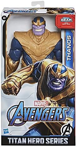 Avengers Marvel Titan Hero Series Blast Gear Deluxe Thanos Action Figura, brinquedo de 12 polegadas, inspirado nos