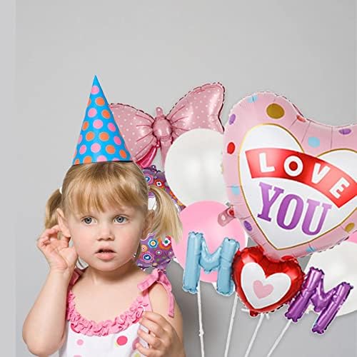 Balões da festa da mãe AVMBC, te amo, mãe, chapas de coração, balões de balões felizes do dia das mães para decoração de festas de festas de aniversário do dia das mães 3pcs
