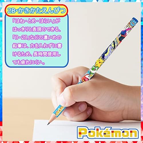 Showa Nota 420729002 Lápis de Pokémon, lápis de Kakikata, 2b, lápis vermelho, 1 peça