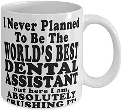 Assistente de Dental 11 ou 15 onças de caneca - nunca planejei ser o melhor assistente de odontologia do mundo, mas aqui estou,