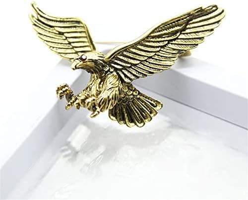 Flying Eagle Broche Rhinestone Animal Lappel Pin Segurança Pin Distrilhante Ten
