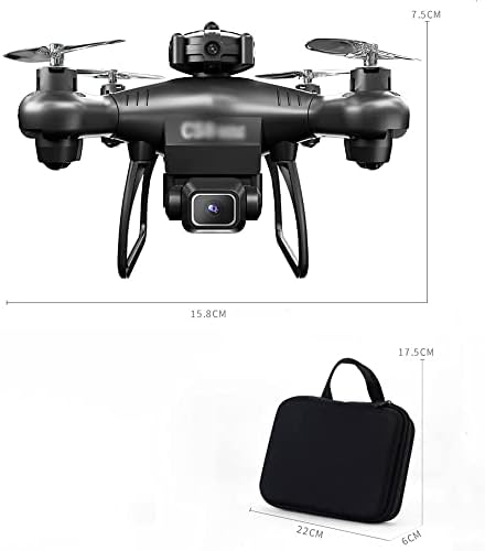 Quitka RC Mini Drone 8K Câmera dupla fotografia aérea Plano de controle remoto 4 eixos Aircrefi-colisão e anti-queda