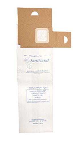 Janitized Jan-Euls-2 de substituição premium Saco de vácuo comercial se encaixa em Eureka LiteSpeed ​​Models 5700-5739