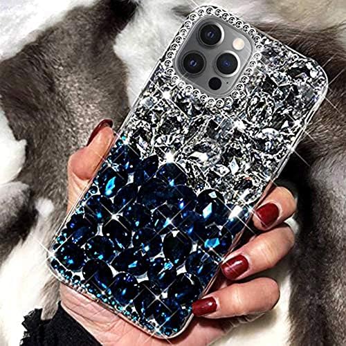 Caixa para iPhone 13 Pro Max Diamond Case, 3D Made Bling Bling Rhinestone Diamonds Luxury Sparkle Sparkle Rhinestones case