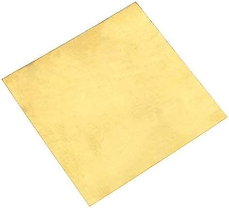 Zhengyyuu Brass Placa de cobre Folha de metal de metal placa de folha de metal, feita de cobre sem orifícios, tracoma, placa de folha de cobre de espessura solta