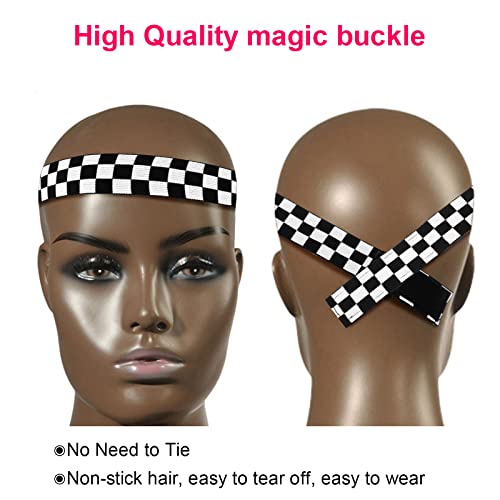 Banda elástica de 4pcs para bordas das perucas, banda de peruca para Wigs Edge Wrap para colocar as bordas, faixas de peruca