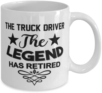 Caneca de motorista de caminhão, a lenda se aposentou, idéias de presentes exclusivas para o motorista de caminhão, copo de