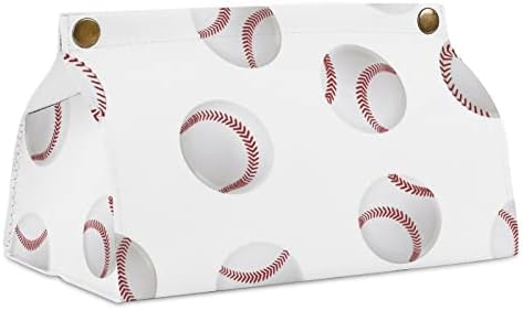 Baseball Leather Ball Box Caixa de papel de papel facial Organizador do organizador de caixa Distribuidor de guardana