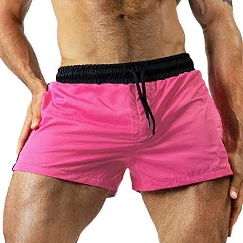Shorts masculinos rápidos y homens primavera e verão shorts de cor sólida moda mashion street fitness calça de tiro de treino
