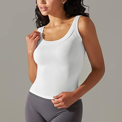 Tampa do tanque Ailezt para mulheres camisa de vestuário feminino de ioga sem costura esportes fitness respirável