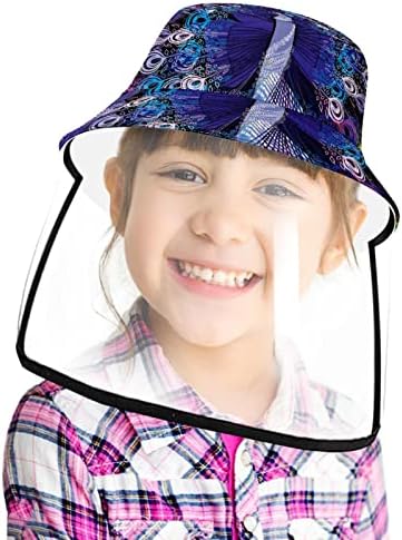 Chapéu de proteção para adultos com escudo facial, chapéu de pescador anti -sun tap, bebida de vidro