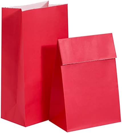 Sacos de presentes vermelhos com maçaneta e 30 pacotes de festas vermelhas de festas de festa para crianças festas para crianças festas para crianças