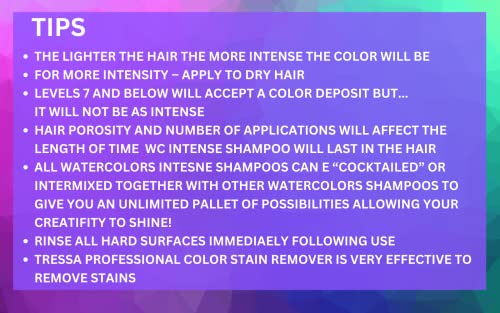 Aquarelas intensas de depósito de cor de sulfato grátis, mantém e aprimora a cor do cabelo
