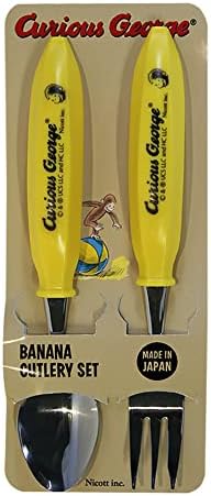 Cuttlers de banana CG-C LIC-0300, grande, colher: H 6,3 polegadas, garfo: H 6,7 polegadas
