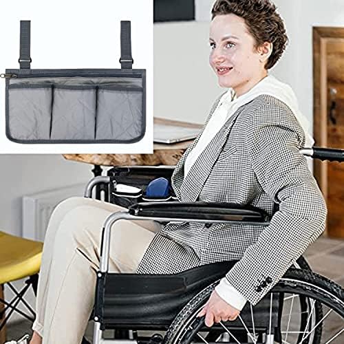 Cadeira de rodas Bolsa lateral para cadeira de rodas Acessórios para suporte de braço Páfe de cadeira de rodas impermeáveis